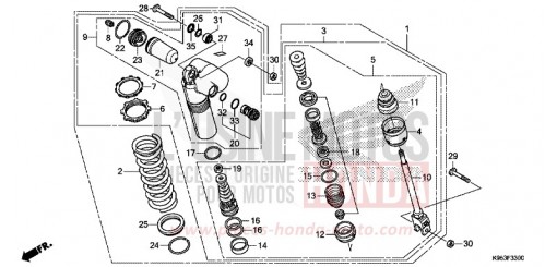 KISSEN, HINTEN CRF250RJ de 2018
